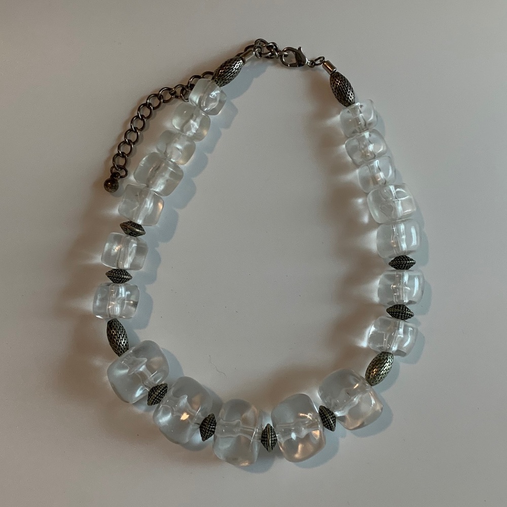 Vintage Clear Lucite Necklace